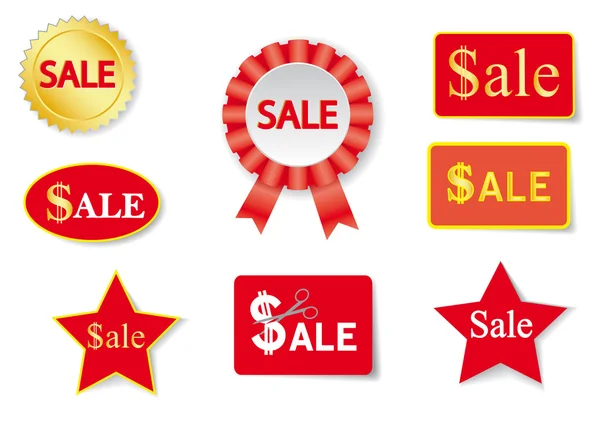 Πωλήσεων Ετικέτες και αυτοκόλλητα συλλογή (διάνυσμα) — Διανυσματικό Αρχείο