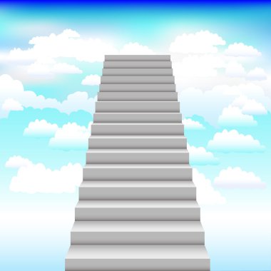 Staircasе And Clouds clipart