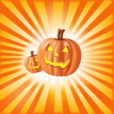 Pumpkins Against Sun Rays clipart