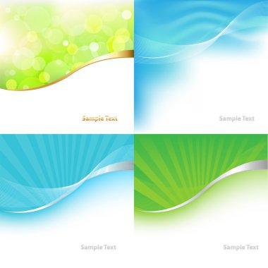 Collection Green And Blue Tones Background clipart