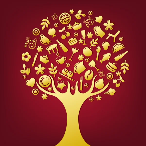 Altın ağaç — Stok Vektör