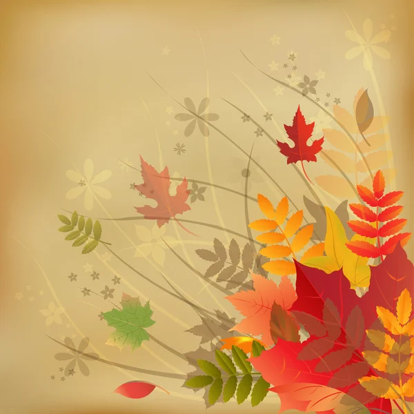 Höstens vintage bakgrund — Stock vektor