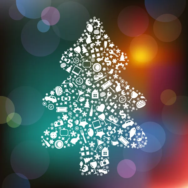 Vánoční strom ze symbolů — Stockový vektor