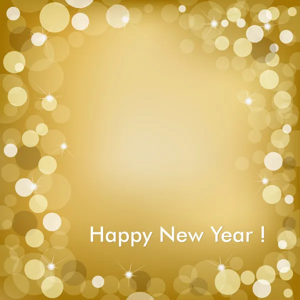 Šťastný nový rok zlatý vektorové pozadí — Stockový vektor