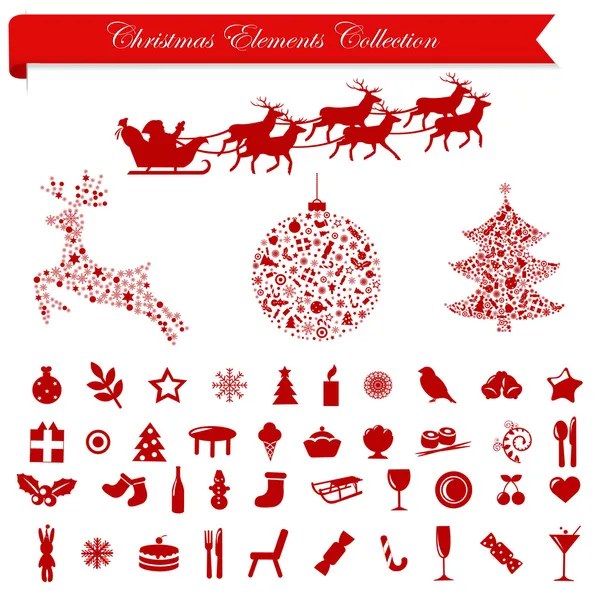 Christmas Holiday Elements — Stock Vector