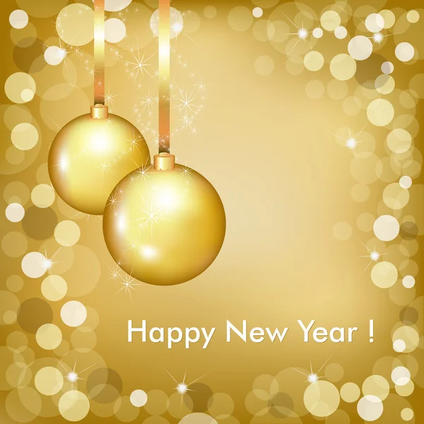 Feliz Año Nuevo hermoso diseño de oro — Archivo Imágenes Vectoriales