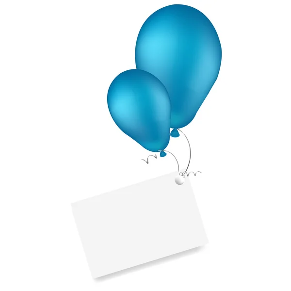 Ballonnen met blank — Stockvector