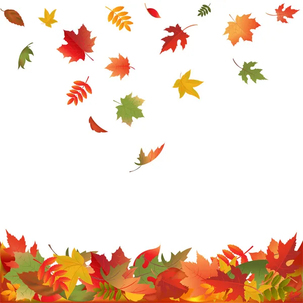 Falling Fall Leaves — Stock Vector