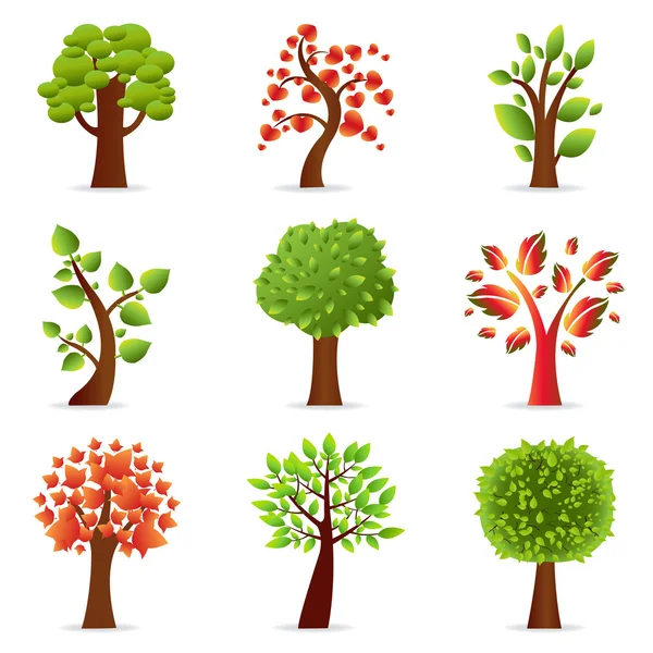 9 δέντρα — Διανυσματικό Αρχείο