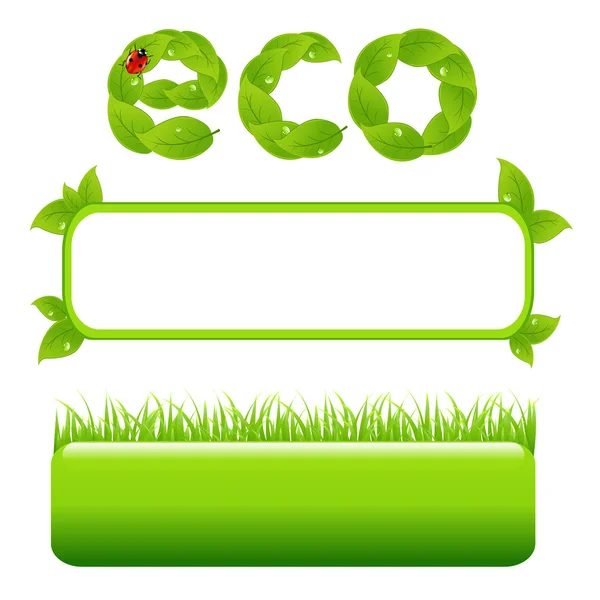 Eco Vector Design Elements — Stock Vector