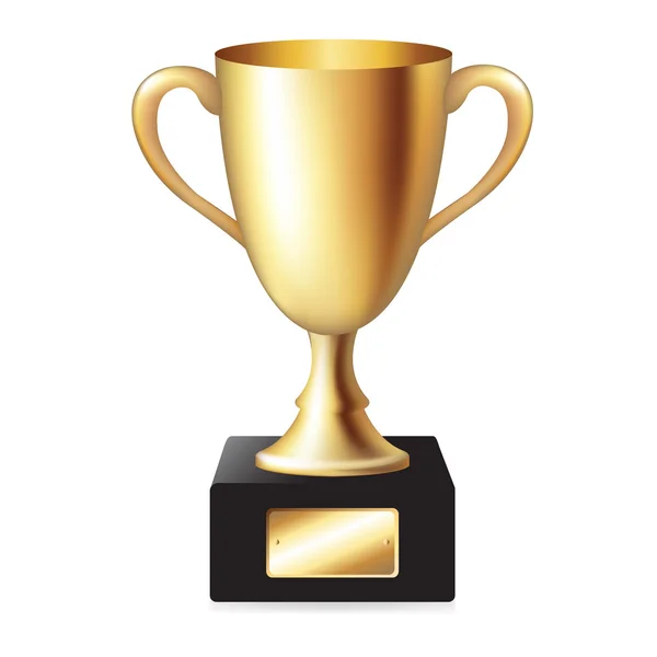 Gouden trofee cup — Stockvector