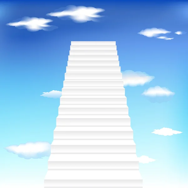 Escadaria no céu — Vetor de Stock