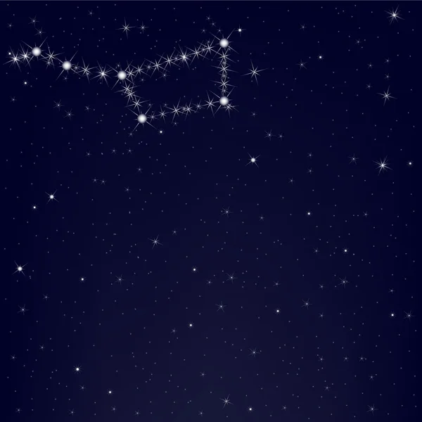 Dunkelblauer Himmel mit Sternbild Ursa Major — Stockvektor