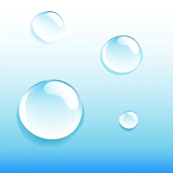 Niebieskie krople wody — Wektor stockowy