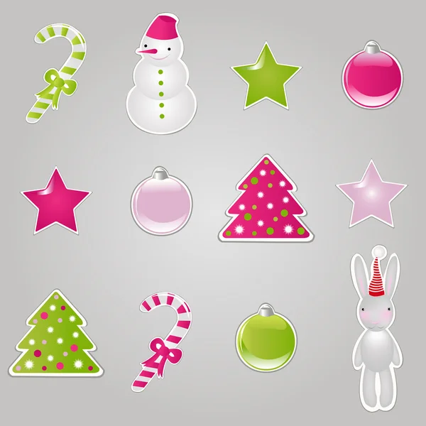 Christmas Symbols And Elements — Stock Vector