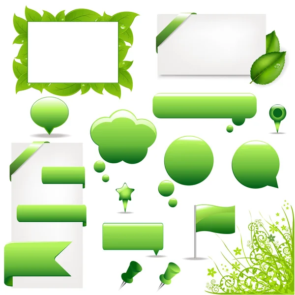 Grand ensemble vert — Image vectorielle
