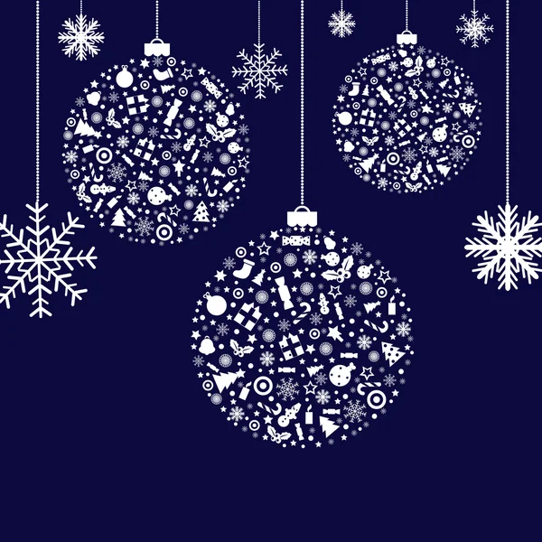Pelotas de Navidad estilizadas — Archivo Imágenes Vectoriales