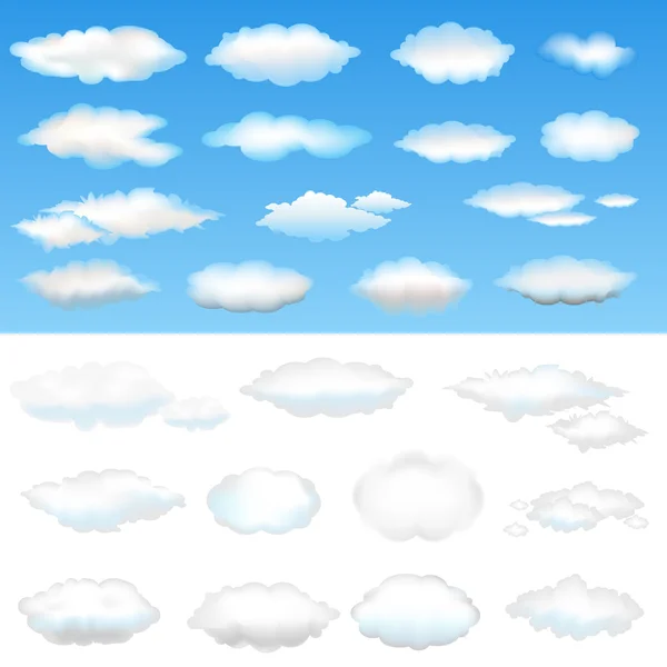 Blue Skyes With Clouds — Stock Vector