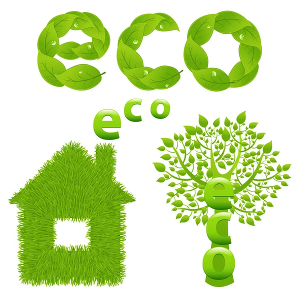 Eco Design Elements — Stock Vector