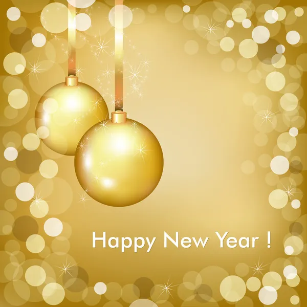 Feliz Ano Novo belo design de ouro — Vetor de Stock