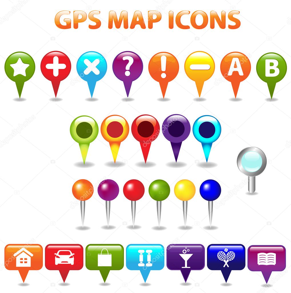 GPS Color Map Icons