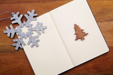 Blank Book With Snowflake clipart