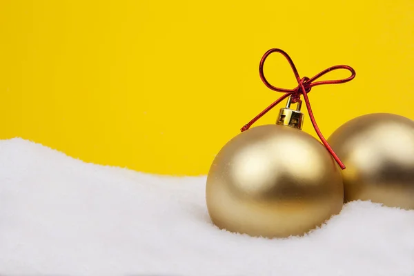Christmas Golden Balls — Stock Photo, Image