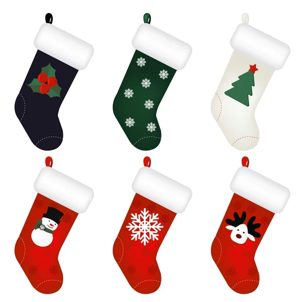 Conjunto de calcetines de Año Nuevo — Vector de stock