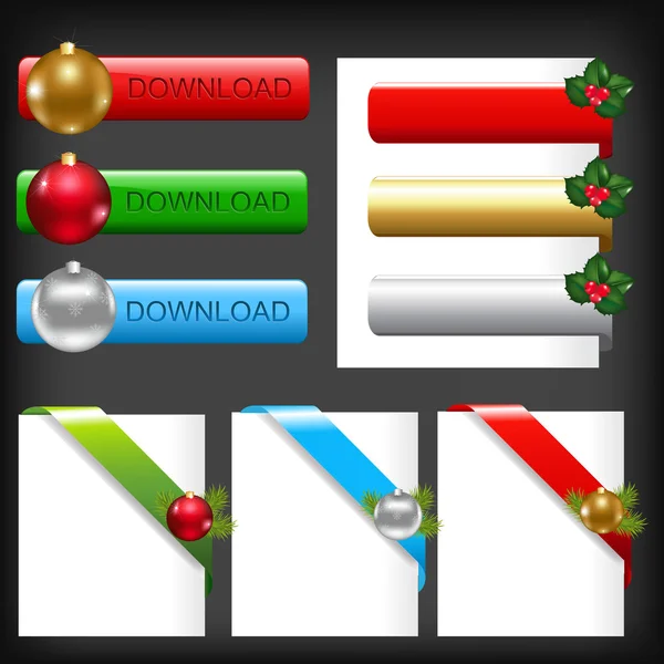 Éléments Web de Noël — Image vectorielle