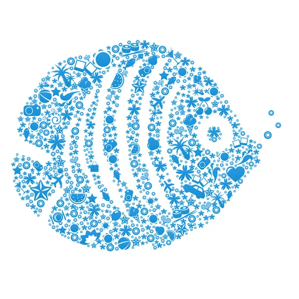Modrá ryba — Stockový vektor
