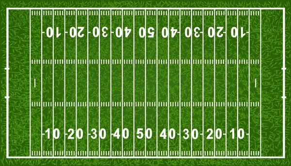 白の背景 ベクトル イラストに分離されたアメリカン フットボール フィールド — ストックベクタ