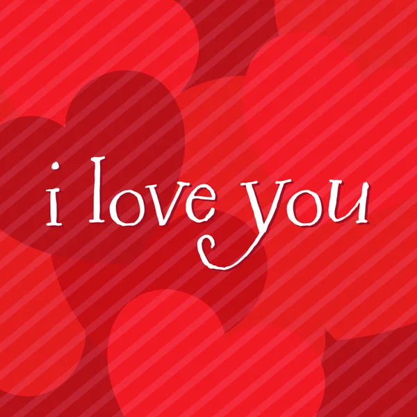 Valentines Day Card Text Vector Illustration — Stock Vector