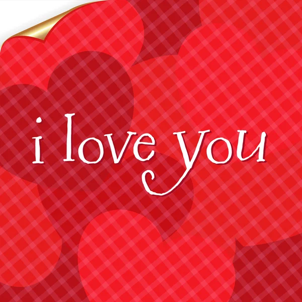 Valentines Day Card Text Vector Illustration — Stock Vector
