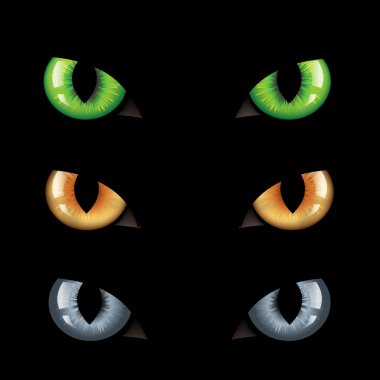 Cat Eyes n Darkness clipart