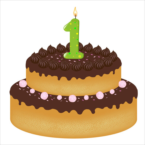 праздничный торт со свечами