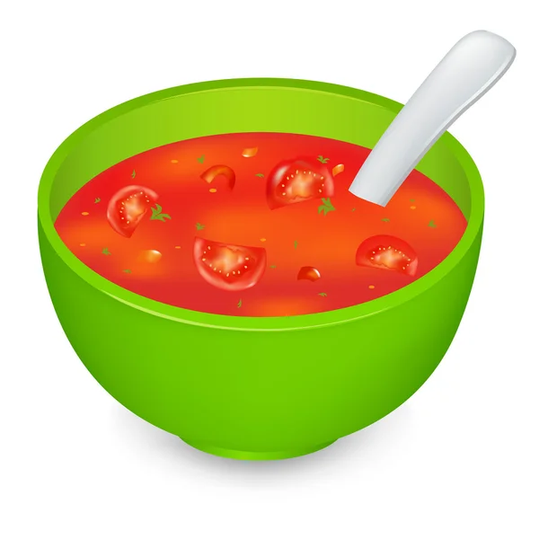 Sopa de tomate — Vector de stock