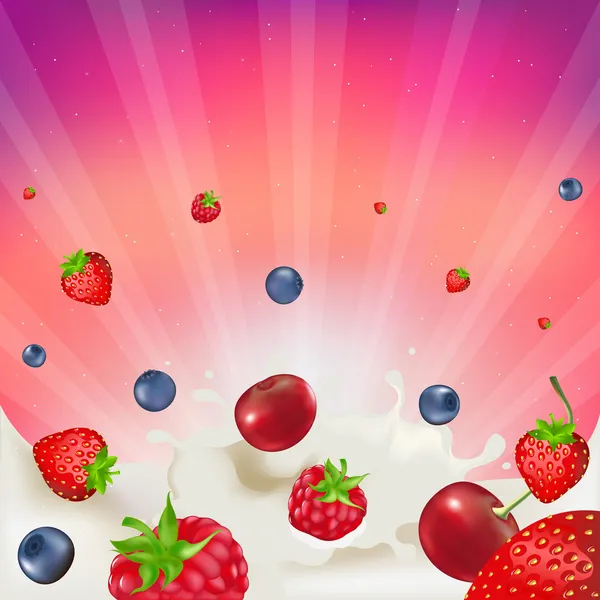 Campuran Berry - Stok Vektor