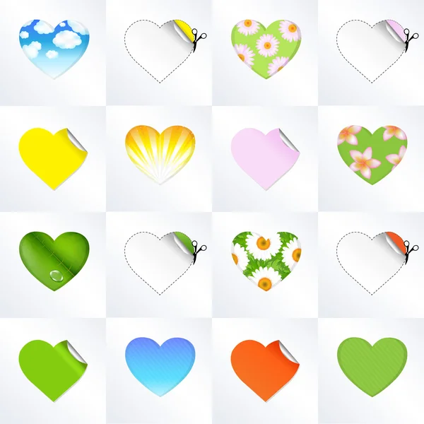 Hearts In Different Kinds — Stockvector