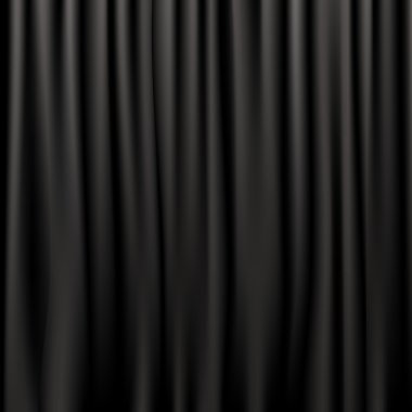 Black Silk Curtains clipart