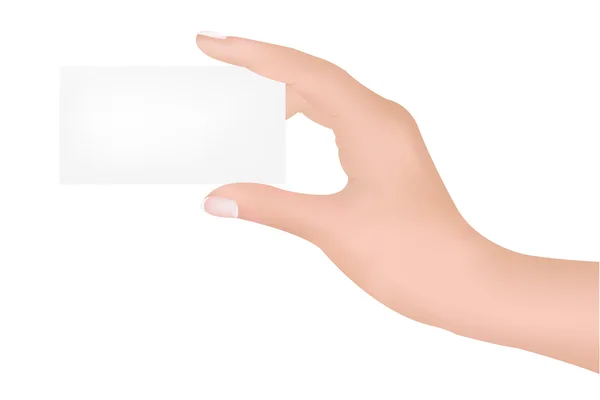 Main avec blanc — Image vectorielle