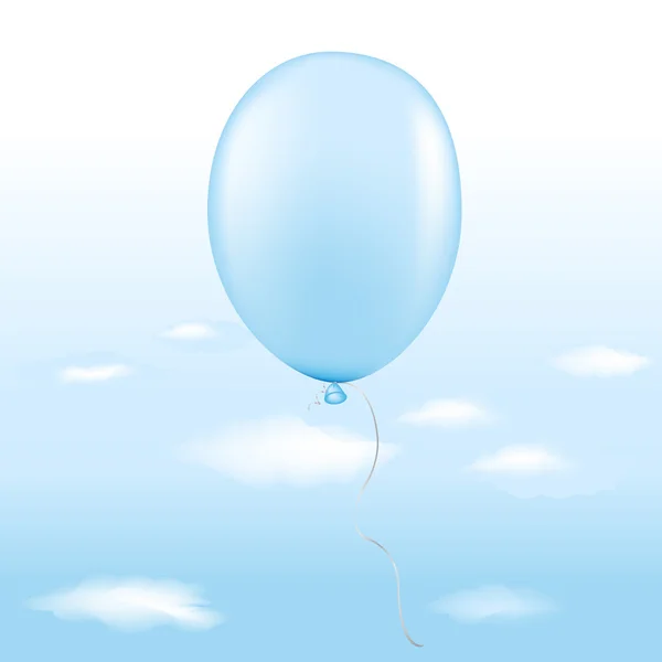 Ballon bleu — Image vectorielle