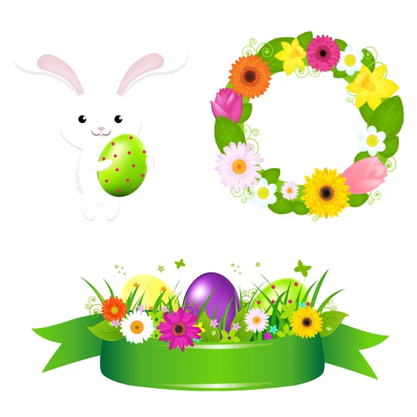 Happy Easter Icons — Stock Vector