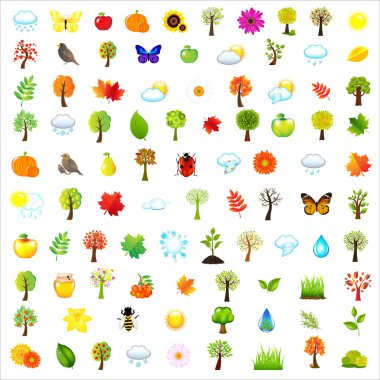 Set Of Natural Elements clipart