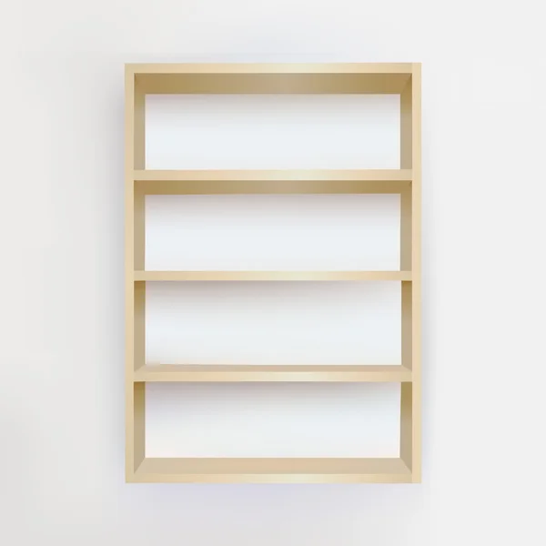 Empty Bookshelf — Stock Vector