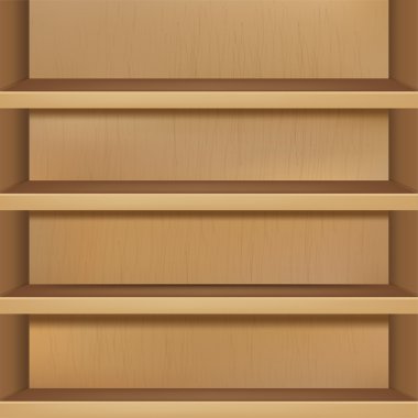 ahşap boş bookshelf