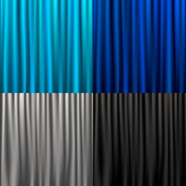 Collection de rideaux de soie — Image vectorielle
