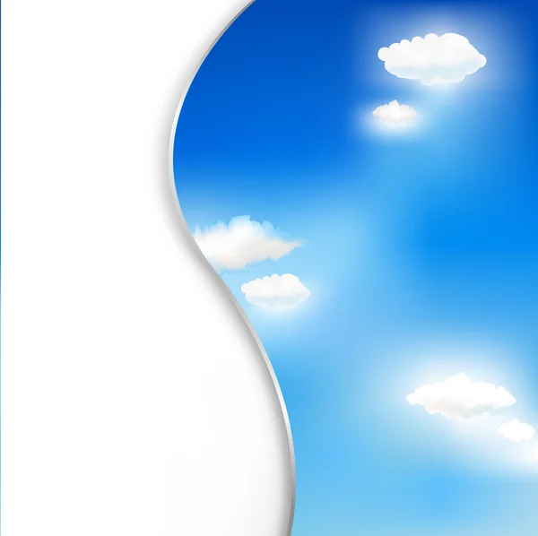 Hintergrund mit Wolken — Stockvektor