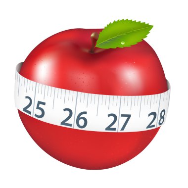 Apple With Measurement clipart