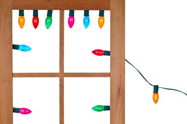 Christmas Lights in the Window clipart