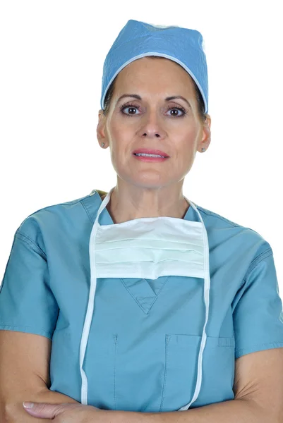 Привлекательная женщина-хирург — стоковое фото